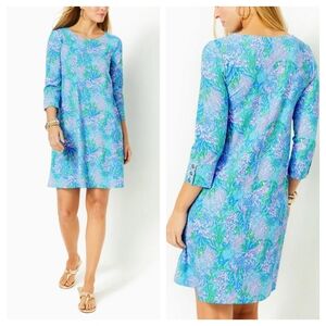 Lilly Pulitzer Solia Chillylilly Three-Quarter Sleeve Midi Dress
